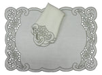 Handmade Madeira Embroidered Placemat and Napkin