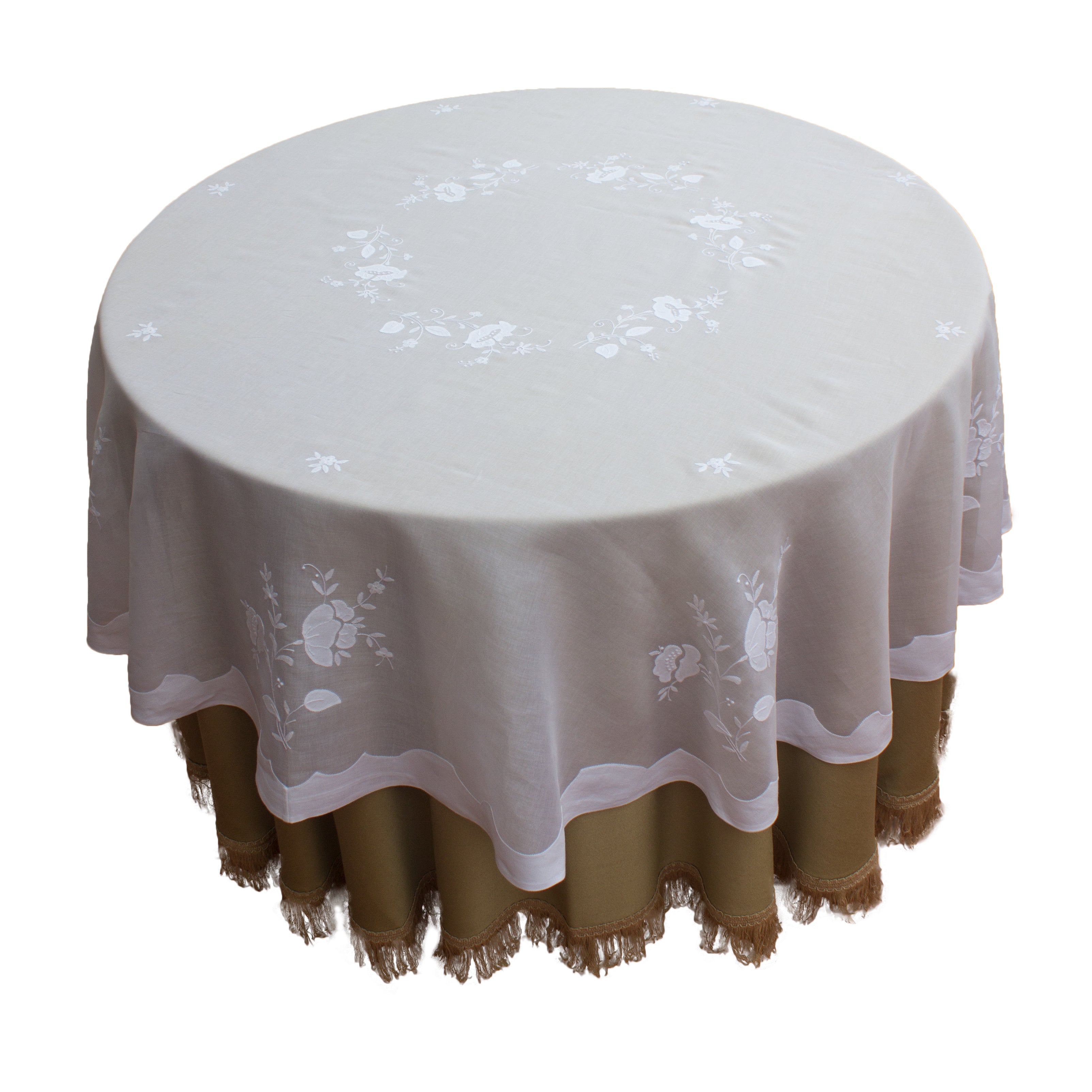 Madeira Embroidered round tablecloth
